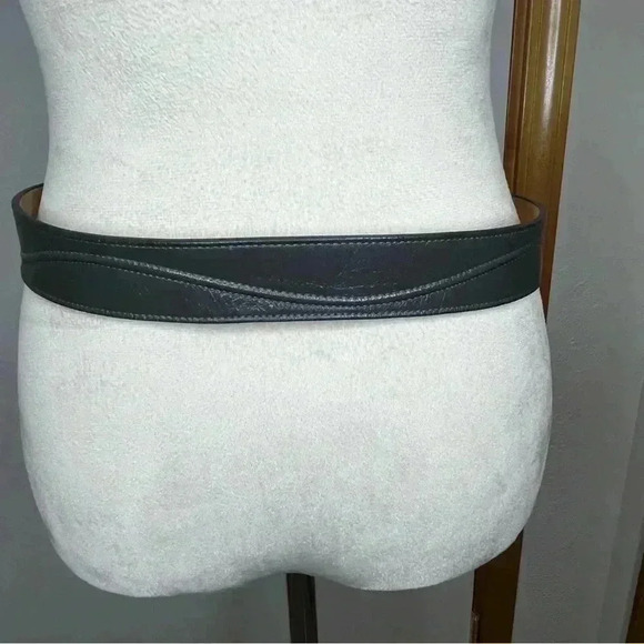 Justin Genuine Bullhide Belt Made In USA Gray Size 32 T4 Womens Western Cowboy - Picture 3 of 7